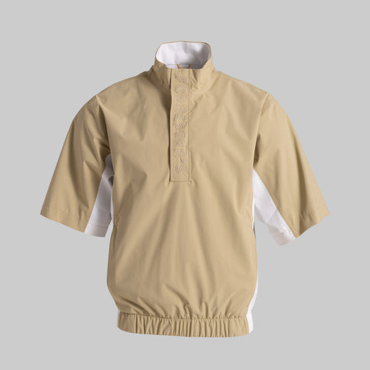 Short Sleeve Wind Pullover - Sand/Snow White